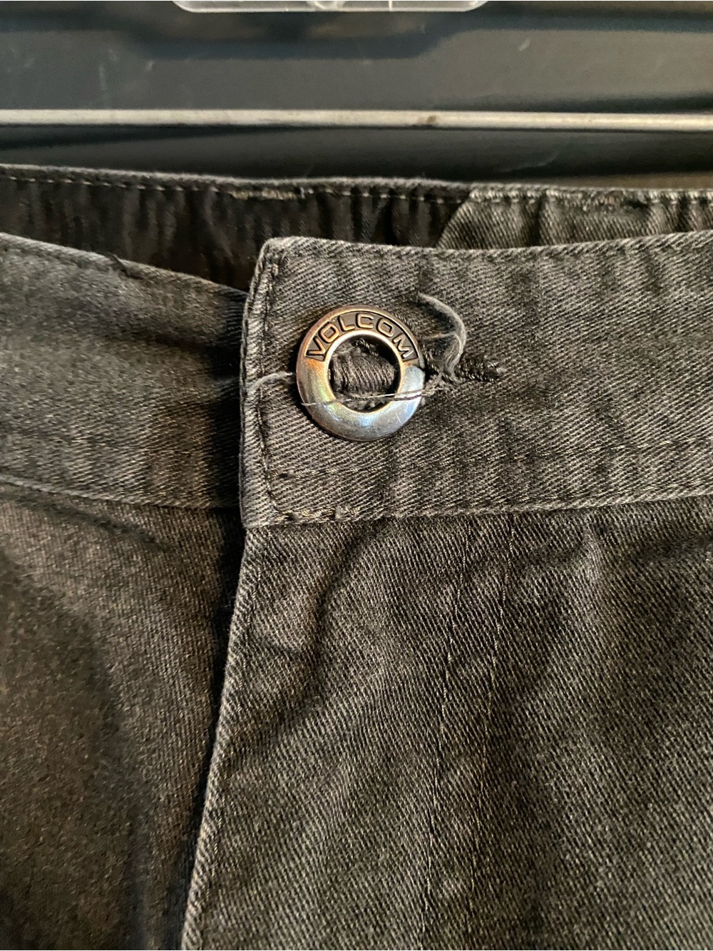 Volcom Men's Charcoal Gray Chinos - Button Front